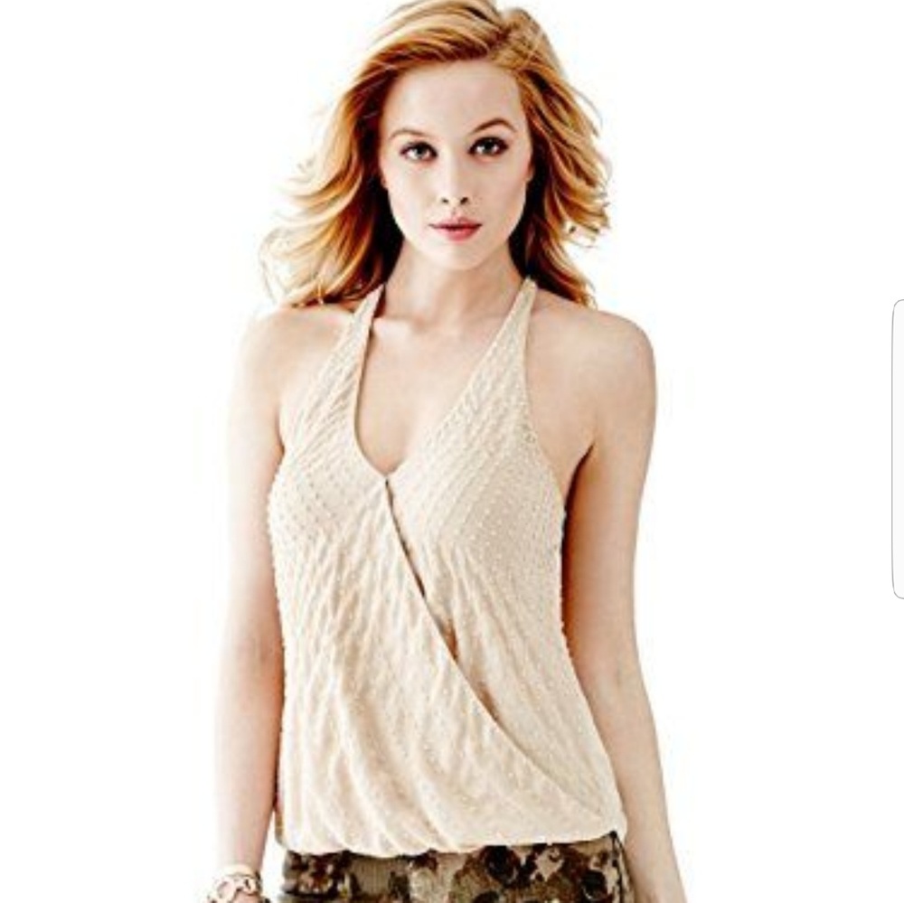 NWT Guess Embellished Halter Top